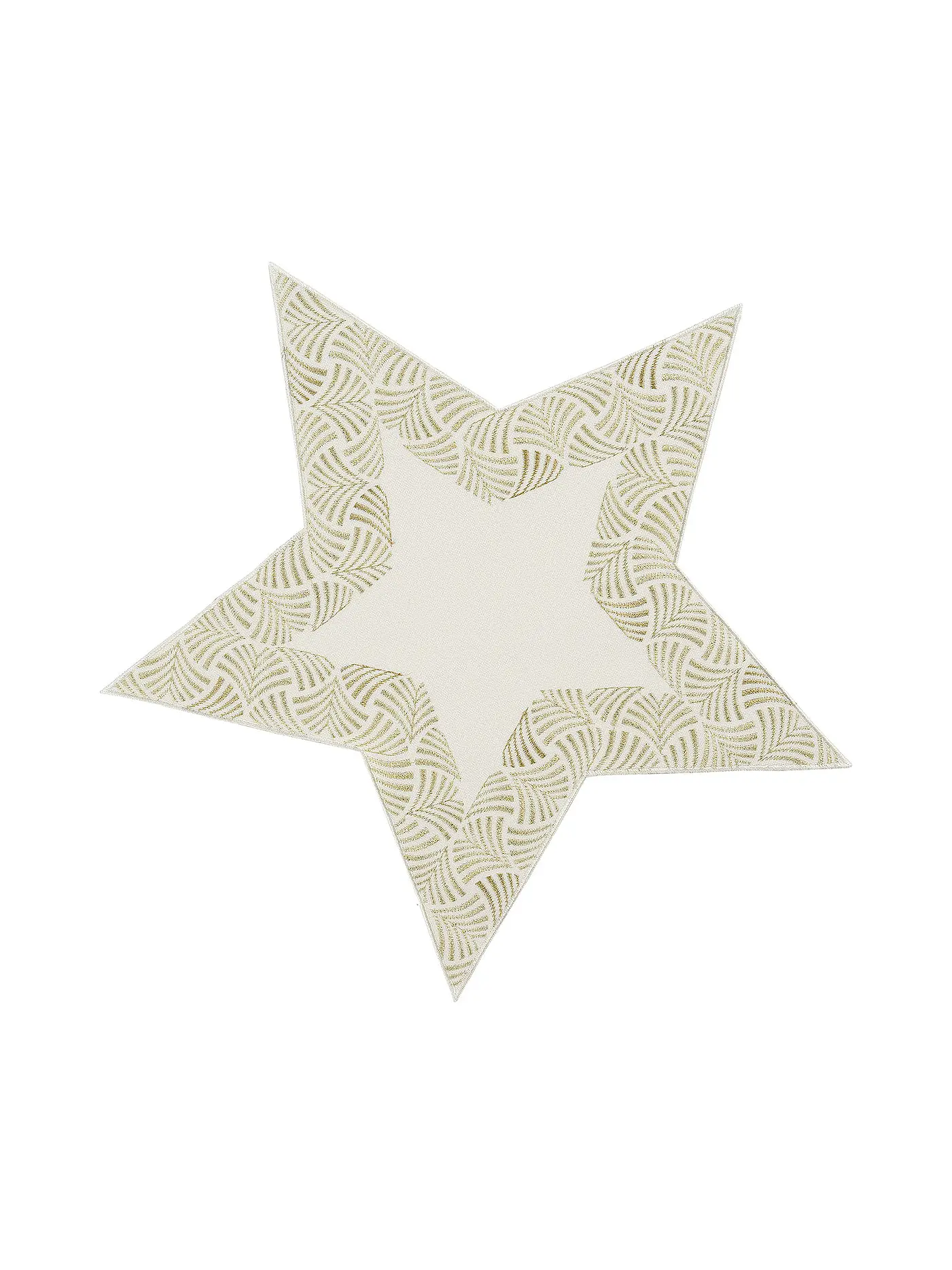 SANDER | Weihnachts Deckerl Stern 44cm FONTANA Arctic Grey | creme
